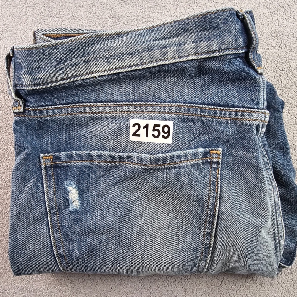 Banana Republic Boyfriend Jeans Men 31L Blue Premium Denim Streetwear Distressed - Picture 15 of 15